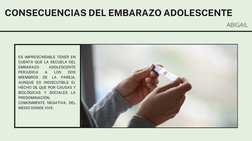 CONSECUENCIAS DEL EMBARAZO ADOLESCENTE
ES IMPRESCINDIBLE TENER EN
CUENTA QUE LA SECUELA DEL
EMBARAZO 
ADOLESCENTE
PERJUDICA