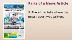 Parts of a News Article Explained | PDF