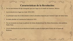 Características de la Revolución: 
•
Fue un movimiento de tipo insurgente que tuvo lugar en el estado de Guerrero, México.
•