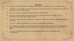 Abril 1854
●
11 de abril.- Gordiano Guzmán, es fusilado en Huetamo por el coronel Francisco Cosío Bahamonde.
●
13 de abril.-