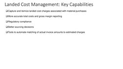 Landed Cost Management Example Oracle Landed Cost Management Overview | PDF | Accounts Payable | Receipt