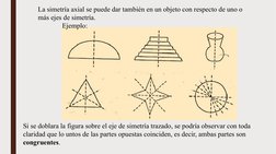 La simetría axial se puede dar también en un objeto con respecto de uno o 
más ejes de simetría.
              Ejemplo:
Si se