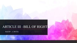 Summary of Article III: Bill of Rights | PDF | Search And Seizure | Due ...
