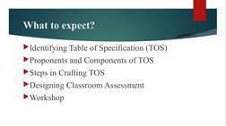 Designing TOS for Classroom Assessments | PDF | Educational Assessment ...