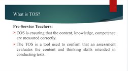 Designing TOS for Classroom Assessments | PDF | Educational Assessment ...