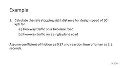 Stopping Sight Distance Example Stopping Sight Distance Analysis | PDF | Land Transport | Mechanical ...