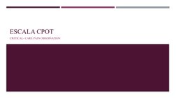 Escala CPOT para Evaluación del Dolor | PDF