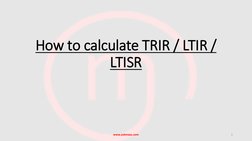 Calculating TRIR, LTIR, and LTISR | PDF