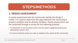Community Action Methodologies Overview | PDF | Needs Assessment ...