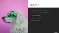 ÍNDICE
1.1 Fundamentos de marketing digital
1.2 Nuevo escenario del marketing digital
1.3 Conceptos clave
1.4 Herramientas cl