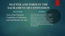 Sacraments: Matter and Form Explained | PDF | Eucharist | Confession ...