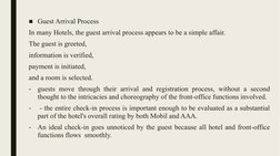 Guest Arrival Process in Hotels | PDF