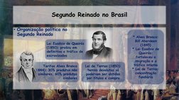 Segundo Reinado no Brasil
• Organização política no 
Segundo Reinado
Lei de Terras (1850): 
terras devolutas só 
poderiam ser