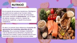 NUTRICIÓ
N
Es el conjunto de procesos mecánicos y fisiológicos 
por medio de los cuales el ser humano utiliza, 
transforma e