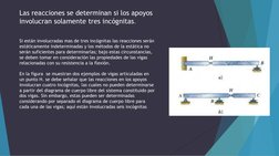 Las reacciones se determinan si los apoyos 
involucran solamente tres incógnitas. 
Si están involucradas mas de tres incógnit