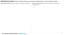 (5/8) Wireframe details (Provide annotated wireframes and specs for engineering team - add more slides if needed)
Annotated w