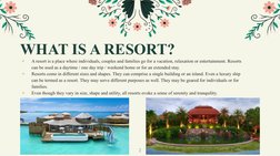Resorts Sample Understanding Resort Features and Functions | PDF | Resort | Hotel