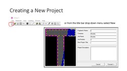 Creating a New Project
or from the title bar drop-down menu select New
