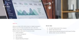 Adtek was founded in 2021 with the mission is to digitize businesses in 
Vietnam to grow their sales and optimize their costs