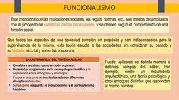 FUNCIONALISMO
Puede, aplicarse de distinta manera a
distintos
campos
del
saber.
Por
ejemplo,
existe
un
movimiento
arquitectón