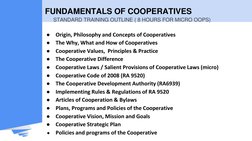 Fundamentals of Cooperatives Training | PDF | Cooperative | Policy