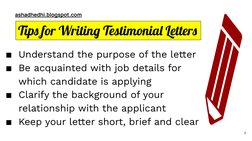 ▪Understand the purpose of the letter
▪Be acquainted with job details for 
which candidate is applying
▪Clarify the backgroun