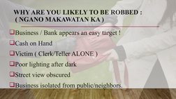 Bank Robbery Prevention Strategies | PDF | Robbery | Bank Robbery