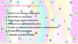 •  1 Motiva a los alumnos a aprender. 
• 2. Desarrolla su autonomía
• 3. Fomenta su espíritu autocrítico
• 4. Refuerza sus ca