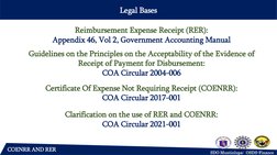 RER and COENRR Guidelines for Expenses | PDF | Payments | Receipt