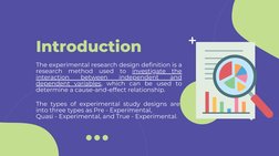 Introduction
The experimental research design definition is a
research method used to investigate the
interaction 
between 
i