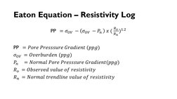 Eaton Method for Pore Pressure Calculation | PDF | Teaching Methods ...