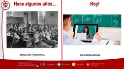 Hace algunos años…
Hoy!
EDUCACION TRADICIONAL
EDUCACION VIRTUAL
