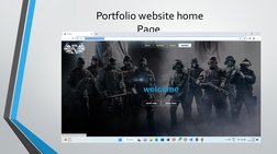 Portfolio website home 
Page 
