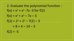 Evaluating Polynomial Functions Examples | PDF