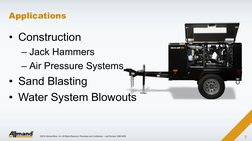 3 
Applications 
©2019 Allmand Bros., Inc. All Rights Reserved. Proprietary and Confidential. - Last Revised: 20## MON 
• Con