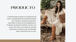 PRODUCTO
PRODUCTO
Transformamos pieles en productos de
cuero cuidadosamente manufacturados
por nuestros artesanos expertos,
h