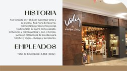 HISTORIA
HISTORIA
Fue fundada en 1984 por Juan Raúl Velez y
su esposa, Ana María Echavarría.
Comenzaron produciendo piezas
tr