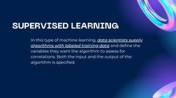 SUPERVISED LEARNING 
In this type of machine learning, data scientists supply
algorithms with labeled training data and defi