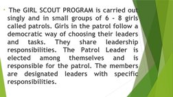 Girl Scout Patrol System Overview | PDF | Career & Growth | Self ...