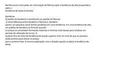 Na foto acima você pode ver a formação da flâmula após a tendência de alta (esquerda) e 
após o
tendência de baixa (à direita