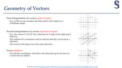 Geometry of Vectors
• First interpretation of a vector: point in space
E.g., in 2D we can visualize the data points with res