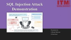SQL Injection Attack 
Demonstration
Presentation by:
(1)Ronak Makwana 
(2)Yash Keral
