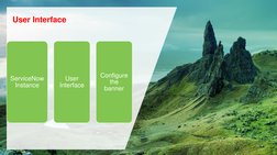 User Interface
ServiceNow 
Instance
User 
Interface
Configure 
the 
banner

