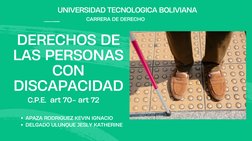 Derechos de las Personas con Discapacidad | PDF | Invalidez | Bolivia