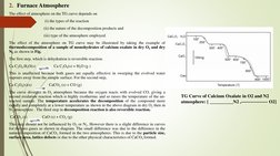 2. Furnace Atmosphere
The effect of atmosphere on the TG curve depends on
(i) the types of the reaction
(ii) the nature of th