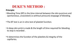 Bleeding Time Method Bleeding Time & Clotting Time Practical New | PDF | Coagulation | Bleeding