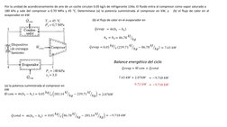Por la unidad de acondicionamiento de aire de un coche circulan 0.05 kg/s de refrigerante 134a. El fluido entra al compresor