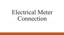 Electrical Meter 
Connection
