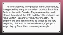 Understanding One-Act Plays | PDF | Play (Theatre) | The Arts