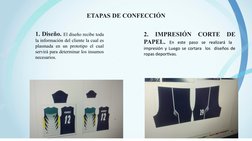 ETAPAS DE CONFECCIÓN 
1. Diseño. El diseño recibe toda 
la información del cliente la cual es 
plasmada en un prototipo el cu